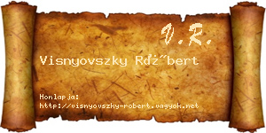 Visnyovszky Róbert névjegykártya